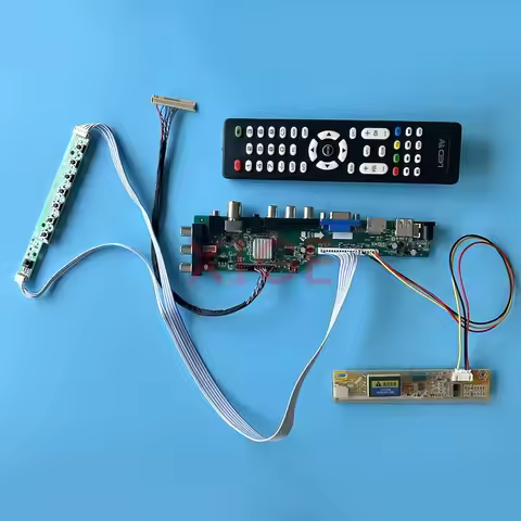 LCD Driver Board Fit LP150X05 LP150X06 LP150X08 30Pin LVDS Kit 1CCFL DVB Digital Signal 1024*768 IR+