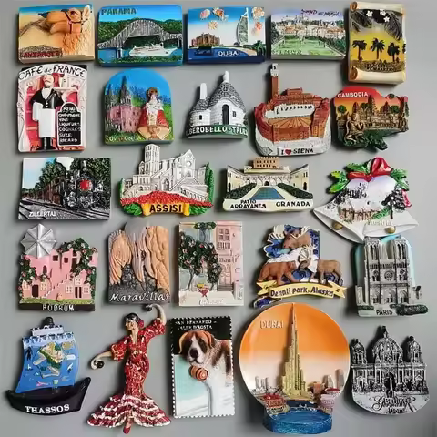 Fridge magnet Panama Dubai France Italy Cambodia Turkey Italy Greece Germany Switzerland Tourism Sou