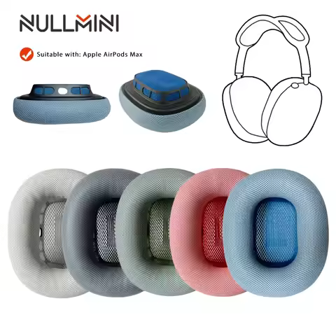 NullMini For Apple AirPods Max Replacement Protein Leather Earpads Headphones Ear Cushion Memory Foa