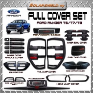 Ford Ranger T7 T8  2015-2021 Car Accessories Cover ABS Matte Black Design