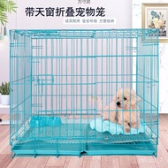 Dog Cage Small Dog Thickened Teddy Folding Dog Cage with Toilet Kennel Indoor Pet Cage Cat Cage Rabbit Cage