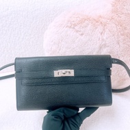 Hermes 黑銀kelly to go平替/ 凱莉長夾