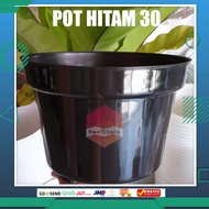 Pot Hitam Besar No 30 Diameter 30 cm Pot Bunga Tanaman Plastik 30 / 25 JM Jumbo Termurah