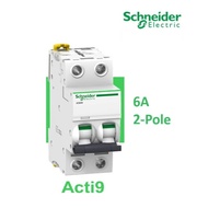 Schneider Electric Acti9 iC60N 2P 6A MCB C Curve - A9F74206