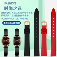เข้ากันได้กับ Fiyta Allure Series DL21008.PKB Caramel Coco Ladies Silk Leather Watch Strap 10มม.