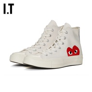 I.T CDG Play Rei Kawakubo High-Top Canvas Shoes