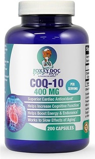 ▶$1 Shop Coupon◀  Dr. Valerie Nelson CoQ10 - Co-Enzyme Q10-400 mg per 2 Caps Serving - 200 Veg. Caps