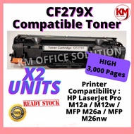 2x Compatible HP CF279A 79A Laserjet pro MFP M12a M12w M26a M26w M26nw M12 M26 HP79A Printer Toner