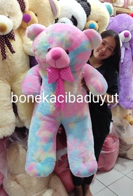 Boneka Beruang Rainbow Teddybear Rainbow 1 meter Bagus
