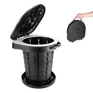 Adjustable Retractable Stool Folding Camping Toilet with Lid Outdoor Shoe Seat Fishing Seat 10 Organ