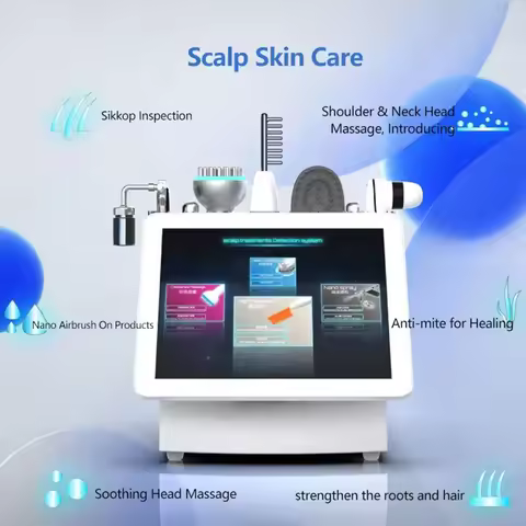 Professional Hair Scalp Analysis Machine 5 In1 Oil Hair Analysis Anti Skin Care Oxygen Scalp Scanner