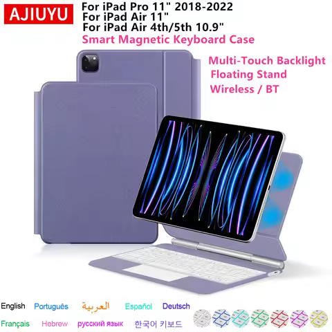 Floating Magic Keyboard Case For iPad Pro 11 1st 2nd 3rd 4th Generation iPad Air 11 M2 M3 M4 Pro Air