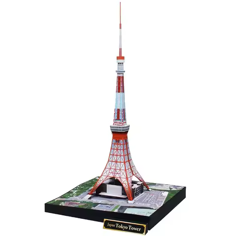 Japan Tokyo Tower,Full Version,Mini 3D Paper Model Papercraft DIY Art Origami Building Teens Adult H