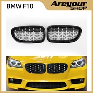 Front Grille Kidney Chrome Diamond Grill for BMW F10 F18 528i 535i 5Series 2010-2016