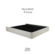 ZEN Collection เตียงนอน ฐานเตียง+หัวเตียง โครงไม้เต็ง 6ฟุต 5ฟุต 3.5ฟุต (ไม่รวมที่นอน) Muji Bedding F