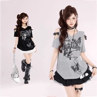 Wasteland Style Women's Clothing Light Asian Style Tops Vintage Women's Clothing y2k European Americ