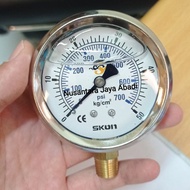 Pressure Gauge Stainless SKON 2 1/ 2" inch 50 Bar 700 Psi