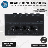 Audio Amplifier Mini Headphone Headset 4 Channel Stereo Amplifier 4 Channel Power Amplifier HA400