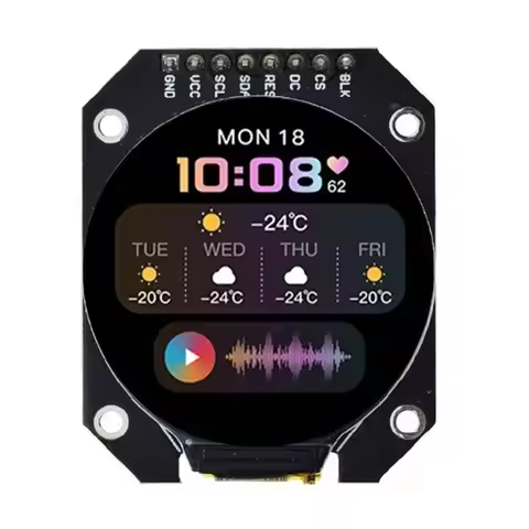 TFT Display 1.28 Inch TFT LCD Display Module Round RGB 240X240 GC9A01 Driver 4 Wire SPI Interface 24