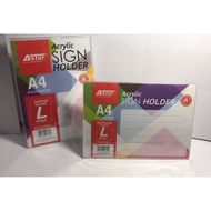 ASTAR ACRYLIC SIGN HOLDER L Shape ssa2880/ssa2881