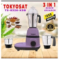 TOKYOSAT Blender TS-8326-KSB (1000W) 3 in 1 Mixer Grinder With Extra Jug & Dry