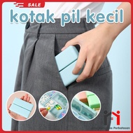 Folding magnetic seven compartment pill box, one week small pill box open twice, seven day pill box,