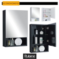 [ RUBINE ] 1 Door 40cm Stainless Steel Mirror Cabinet Pearl Black/ Pear White RMC-1440D1S1 BK / RMC-1440D1S1 WH