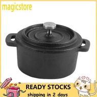Magicstore Cast Iron Dutch Oven Non Stick Camping Cooking Pots W/Lid Baking HOT