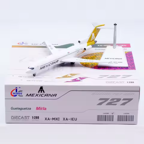LH2389 Alloy Collectible Plane Gift JC Wings 1:200 Mexicana Airlines Boeing B727-200 Diecast Aircraf