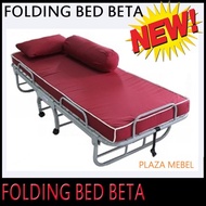 Folding Bed Beta Kasur Ranjang Lipat Tempat Tidur Lipat Besi