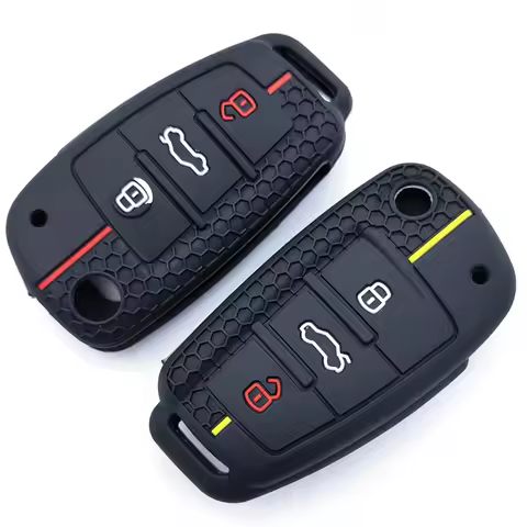 High Quality Silicone Key Case Cover Shell for Audi A4 B7 A6 C6 4f 8v A3 8p A1 A3 Remote Key Holder 