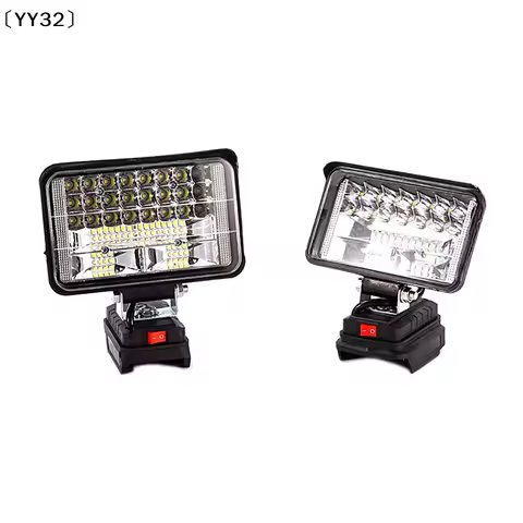 For 18V Li-ion Battery LED Work Light 3/4 Inch Flashlight Portable Emergency Flood Lamp Camping Lamp
