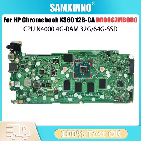For HP 14B-CA 12B-CA Mainboard DA00G7MB6D0 N4000 N4020 N5000 With RAM Laptop Motherboard Full Tested