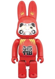 漫玩具 全新 Be@rbrick Bearbrick R@bbrick Rabbrick 400% 兔耳 紅 達摩 達磨