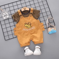 Baby Set 2-3-4 Years Old Boy Short-Sleeved Overalls Set 0-2-4 Years Old Boy Two-Piece Set