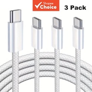2-Pack 60W Type C to C Cable 1M 2M 3M Fast Charging for Phone Tablet PC Laptop