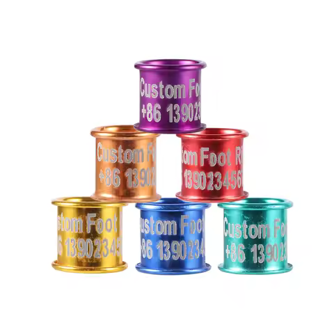 High quality ID 8mm Bird Foot Ring Customization Parrot Pigeon Foot Ring DIY Laser Engraving Name Ph