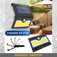 Foldable 54 COB Waterproof PIR Solar Sensor Wall Light Motion Sensor Solar Led Light Lampu Solar Lampu Energy Saving Light