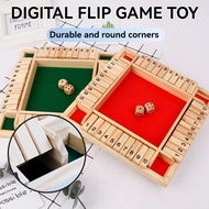 Classic Family Math Game Shut The Box Dadu Kreatif Large Wooden Smart dice Game Indoor Baharu