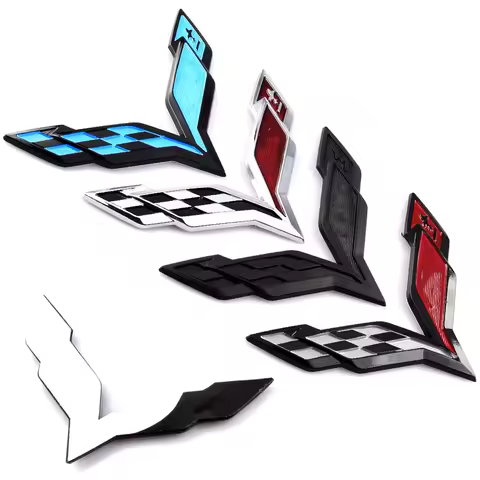 Hood For Chevrolet Sticker 2pcs/Set Corvette Hood Sticker Corvette Trunk Sticker Rear Emblem For Che