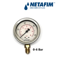 NETAFIM [1 UNIT]: PRESSURE GAUGE GLYCERINE FILLING 1/4" BSP