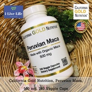 Peruvian Maca, Organic Root หัวมาคาออแกนิคจากเปรู 500mg 240 Veggie Caps - California Gold Nutrition ต้นตำรับของมาคา Superfood