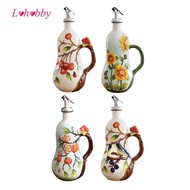 [Lohobby] Ceramic Olive Oil Dispenser Bottle Easy to Refill Farmhouse Storage Vinegar Dispenser Bott