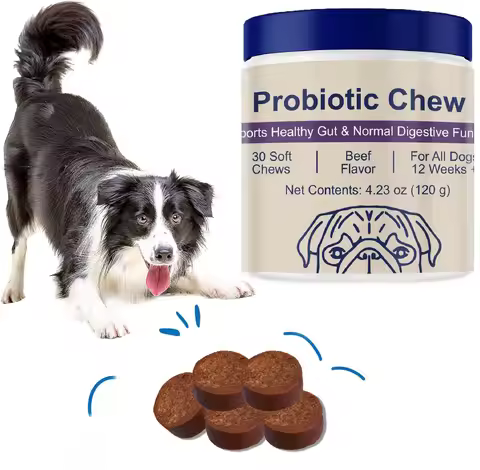 Probiotics Chews for Dogs, Support Gut Health, Occasional Diarrhea, Digestive Health & Seasonal Alle