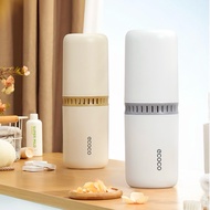 Ecoco travel toothbrush case new model 2025 with ventilation holes, personal toothbrush box with cup