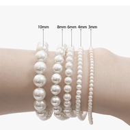 Mote manik manik Bulat Mutiara Ukuran 8 mm dan 6 mm berat 10 gr