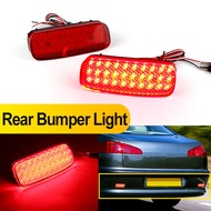 2PCS For Citroen C1 C5 Rear Bumper Reflector Led Light Led Rear Bumper Light For Peugeot 107 206 607