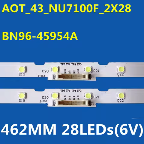 40PCS LED Backlight Strip 28Lamp For AOT_43_NU7100F UA43NU7100 UA43NU7090 UA43RU7100 UA43RU7200 UA43