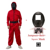 เกมปลาหมึก Squid Game 2 Costume For Men Round Six Cosplay Jumpsuit Mask Halloween
