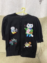 Mushroom x Yumi Kitagishi 貓貓黑色上衣